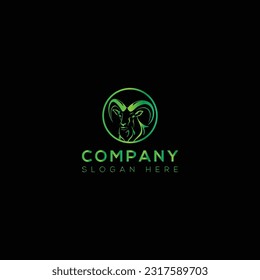 Goat vector art logo design