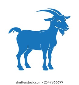 Goat vector art white and black