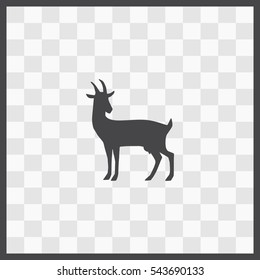 Goat vector icon. Isolated illustration. Business picture.