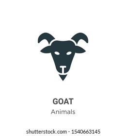 Goat vector icon on white background. Flat vector goat icon symbol sign from modern animals collection for mobile concept and web apps design.