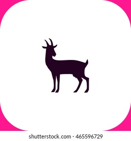 Goat vector icon on white background.