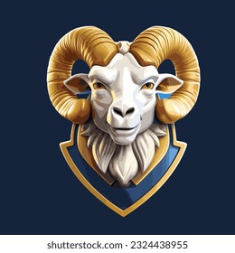 GOAT VEctor-Illustration, 3D-Logos und Zeichen