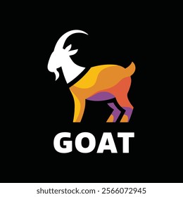 Goat vector illustration. A goat cartoon character illustration. cute goat cartoon clipart, animal in flat style. Farm animals concept, rural farming. Cute Goat vector 