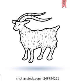 goat vector illustration, coat of arms