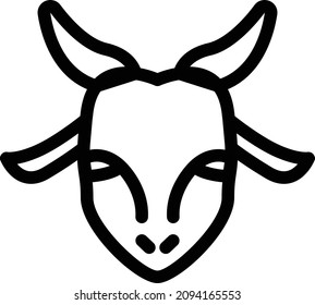 goat vector illustration isolated on a transparent background. stroke vector icons for concept or web graphics.