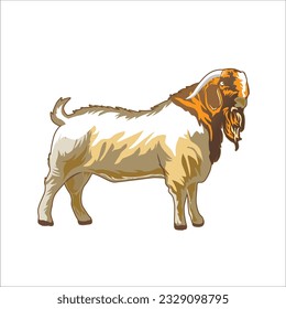 goat vector isolated white background