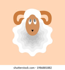 vector caprino, icono más reciente para el material de diseño