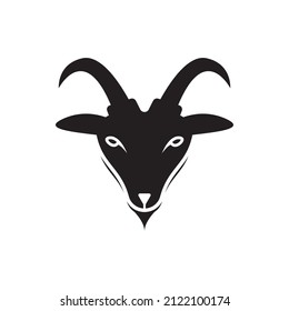 Diseño del icono del logotipo del vector de la cabra