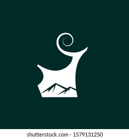 Goat vector logo. Goat icon. Goat illustration.