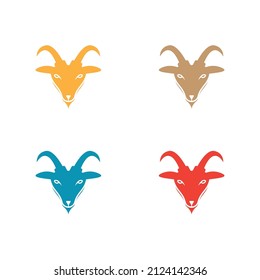 Goat vector logo icon set