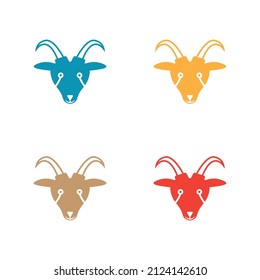 Goat vector logo icon set