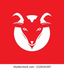 Goat vector logo template design