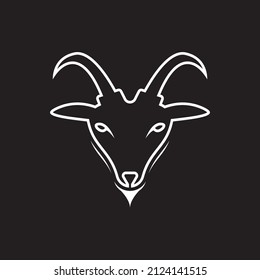 Goat vector logo template design