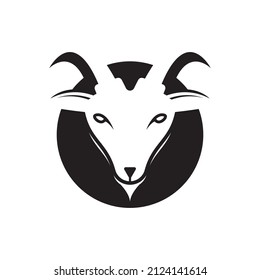 Diseño de la plantilla del logotipo del vector de la cabra