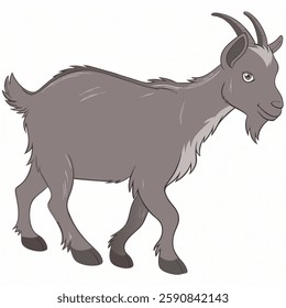 Goat Vector on white background 