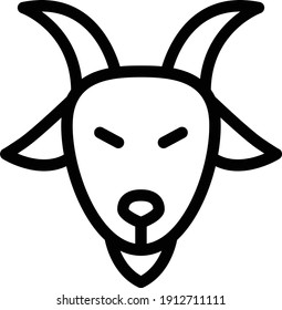 goat vector thin line icon