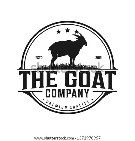Goat vintage logo design