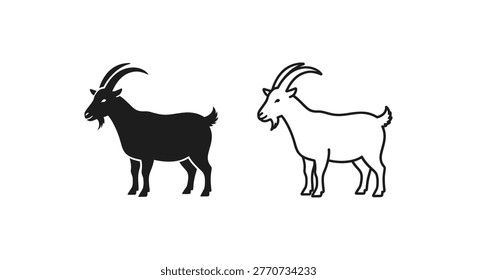 Goat vs Ibex Comparison: Mountain Animals Guide Vector