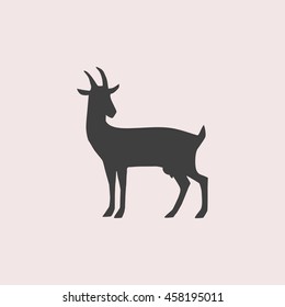 Goat web icon. Isolated illustration
