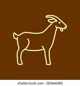 Goat web line icon.