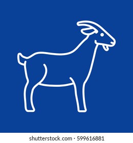 Goat web line icon.