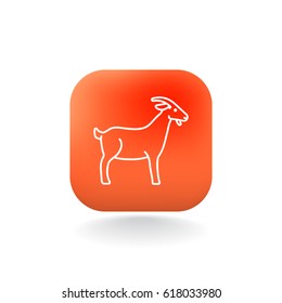 Goat web line icon.