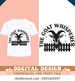  The Goat Whisperer t shirt design vector file