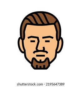 Goatee Beard Hair Style Color Icon Vector. Goatee Beard Hair Style Sign. Isolated Symbol Illustration