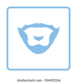 Goatee icon. Blue frame design. Vector illustration.