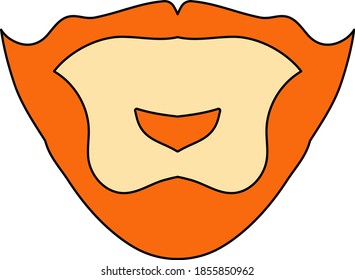Goatee Icon. Editable Outline With Color Fill Design. Vector Illustration.