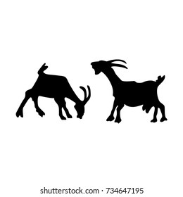 Goats animal farm icon