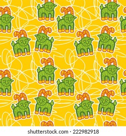 goats green pattern