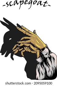 Goat's hand and shadow vector illustration