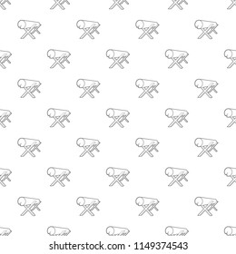 Goats for sawing logs icon in outline style isolated on white background. Felling symbol