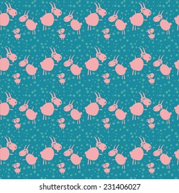 Goats seamless pattern New Year Wallpapers