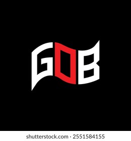 Projeto logotipo GOB, GOB logotipo simples e moderno. GOB design de alfabeto luxuoso  
