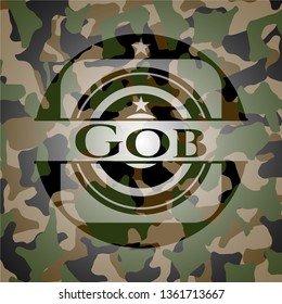 Gob on camouflage texture