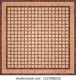 Goban (board for playing go game) made of broken ceramic tiles, prehistoric style