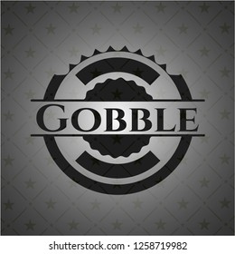 Gobble dark icon or emblem