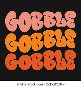 T-shirt Vectoriel Gratuit Thanksgiving Retro Wavy