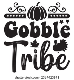 Gobble Tribe t-shirt design vector file