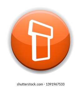 Gobeklitepe button, The Oldest Temple of the World, T-shaped pillar icon, illustration isolated on white background, eps 10.