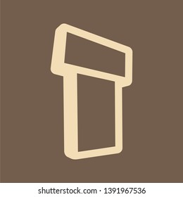 Gobeklitepe icon, Archaeological Site, The Oldest Temple of the World, T-shaped pillar logo, Global Heritage, illustration eps 10.