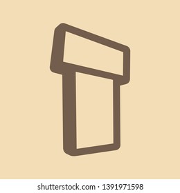 Gobeklitepe icon, Archaeological Site, The Oldest Temple of the World, T-shaped pillar logo, Global Heritage, illustration eps 10.