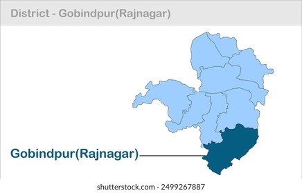 Gobindpur subdistrict map, Saraikela District, Jharkhand state, Republic of India, Government of Jharkhand, Indian territory, Eastern India, politics, village, tourism