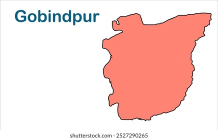 Mapa da subdivisão de Gobindpur, Distrito de Nawada, Estado de Bihar, República da Índia, Governo de Bihar, território indiano, Índia oriental, política, aldeia, turismo