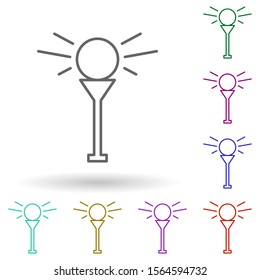Goblet with ball multi color icon. Simple thin line, outline vector of succes and awards icons for ui and ux, website or mobile application