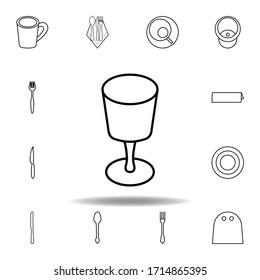 goblet, casual lunch icon. Set can be used for web, logo, mobile app, UI, UX on white background
