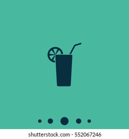 Goblet and cocktail tube icon.