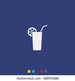 Goblet and cocktail tube icon.